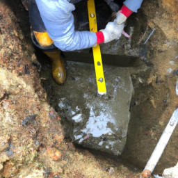 Construction d'un Mur de Soutènement en Blocs de Béton pour un Terrain en Pente Limay